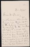 Letter from John O'Leary to John Devoy introducing Professor W. F. P. [William Frederick Paul] Stockley,