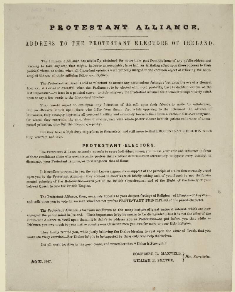 Address to the Protestant electors of Ireland /