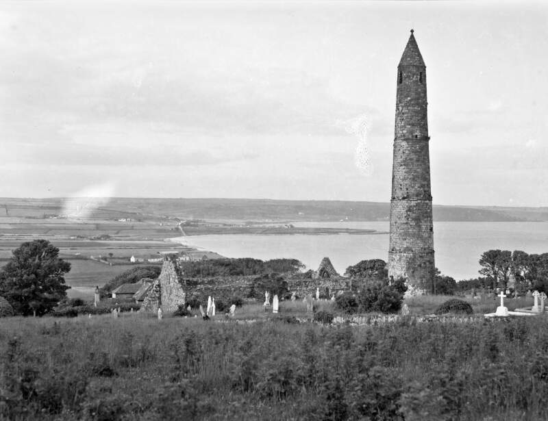 Ardmore Round Tower and General View (with pos), Ardmore, Co. Waterford