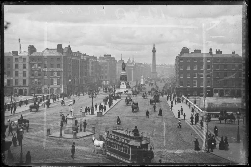 Sackville Street, showing horse trams, Dublin City, Co. Dublin