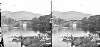 Brickeen Bridge, boat and boatman in foreground, Killarney, Co. Kerry