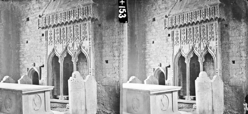 Interior Sidilia and Piscina niche, Holy Cross Abbey, Co. Tipperary
