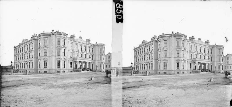 International Hotel 1851 people in foreground, street in background, Bray, Co. Wicklow