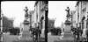 Group of gentlemen around Goldsmith statue, College Green, Trinity College Dublin; Burke statue in background, Dublin City, Co. Dublin