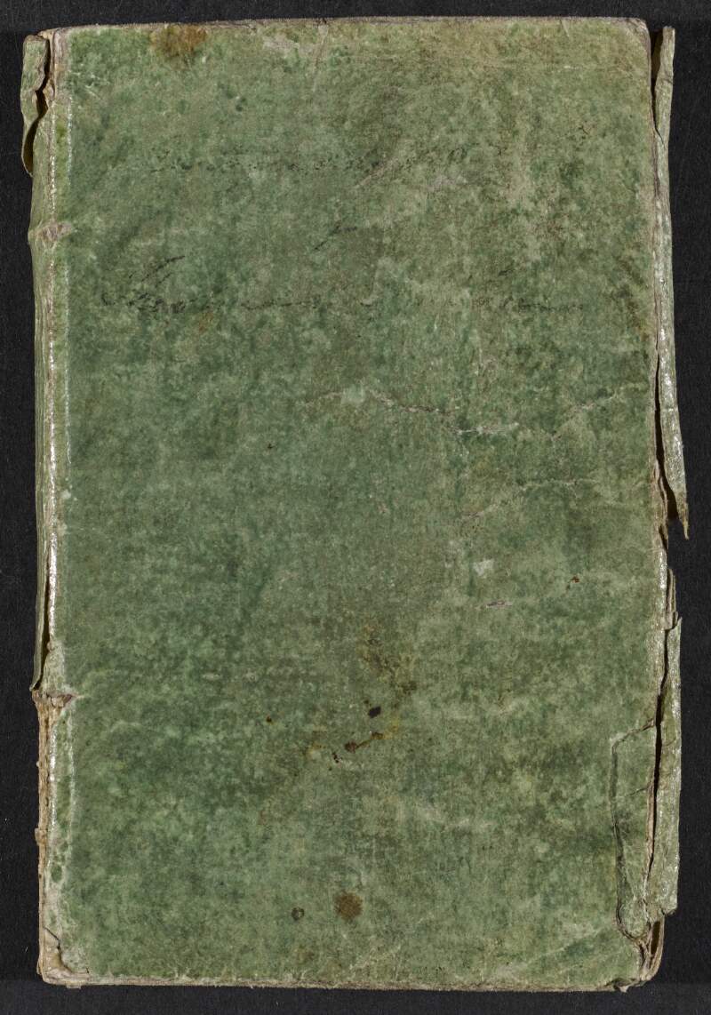 Notebook belonging to Theobald Wolfe Tone containing a critique by Tone of the play 'Douglas', together with newscuttings of notices relating to the staging of the play in Kirwan's Lane Theatre, Galway, on 4th and 8th August 1783,