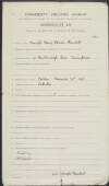 University College Dublin registration form partially filled and signed by Joseph Mary Plunkett,