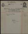Stamped invoice from J. McDowell to Éamonn Ceannt for a wedding ring and pearls,