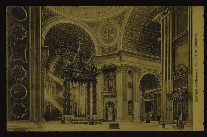 Postcard from Éamonn Ceannt to Lily O'Brennan describing St. Peter's Basilica,