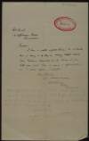 Letter from Major Commandant W. S. Lennon to "Mrs. Kent" [Áine Ceannt] regarding the personal belongings of her late husband Éamonn Ceannt,