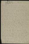 Letter from Liam Pedlar to Joseph McGarrity relating news of Harry Boland's death,