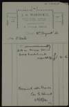 Invoice to Gearoid O'Toole from J. A. Waddock for the printing of court documents,