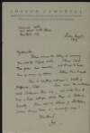 Letter from Joseph Campbell to Joseph McGarrity returning poems and asking to meet to discuss politics,