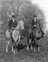 Hon. Mrs. Nigel Baring and Mrs. E. Fitzgibbon on horses, Croom, Co. Limerick