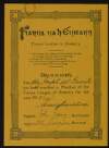 Joseph McGarrity's membership card for 'Fianna na hÉireann : Fianna League of America',