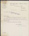 Typescript letter from The Guardian Bank, Limited, to Padraic Pearse informing him he has enclosed some literature regarding the bank and also that they will assure him their attention if he banks with them,