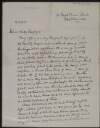 Letter from Cecil Ferard Armstrong to Lady Gregory sympathising with her on the death of Hugh Lane,