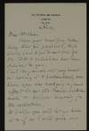 Letter from Dermod O'Brien to Ruth Shine asking for a portrait of her brother, Hugh Lane, to exhibit at the Royal Hibernian Academy,