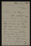 Letter from John Singer Sargent to Hugh Lane regarding a picture that W.W. Collins is trying to sell and asking Lane to view it at Sargent's studio,