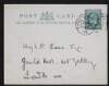 Postcard from William Orpen to Hugh Lane enquiring about available frames for a picture,