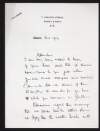 Letter from Grant Richards to Hugh Lane sympathising with him on a loss and a run of bad luck,