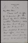 Letter from Dermod O'Brien to Hugh Lane relating to a Walter Osborne painting,