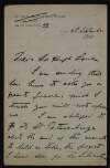 Letter from Antonio Sciortino to Hugh Lane, asking him for a favour,