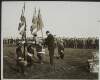 Sir Edward Carson in Ulster. : Sir Edward Carson presenting colours to the Central Antrim Volunteers