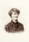 [Head and shoulders, facing right portrait of Countess Marckievicz in uniform]