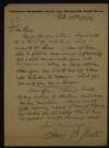Letter from Jack Butler Yeats to Hugh Lane, regarding pictures that he can send to the St Louis Exhibition, though he lacks any pictures of illustrious Irishmen with the exception of an engraving of Daniel O'Connell,