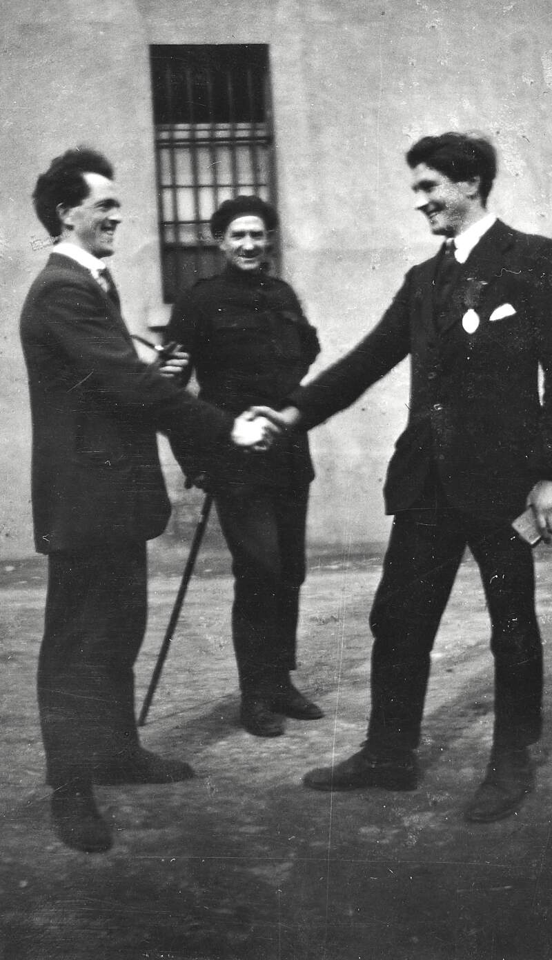 Thomas Whelan and Patrick Moran at Mountjoy Prison, Dublin, March 1921