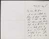 Letter from Matthew Arnold to Alice Stopford Green on the death of her husband, John Richard Green,