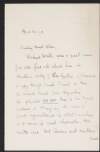 Letter from Elsie [Henry] to Alice Stopford Green giving information on the history of Richard Wall,
