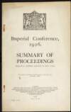 'Imperial Conference, 1926. Summary of proceedings',