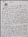Letter from James Bryce, Viscount Bryce, to Alice Stopford Green regarding the University Question,