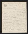 Letter from Roger Casement to Rev. John T. Nicholson regarding the conditions at the prisoner of war camp at Limburg and the difficulty in sending mail from Germany,