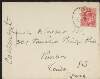 Envelopes from Roger Casement to Francis H. Cowper, thanking him for his good wishes,