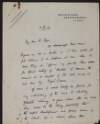 Letter from Alec Wilson to Roger Casement about how he has called for a special meeting of school 'directors',