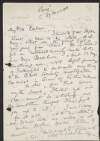 Letter from Roger Casement to Bulmer Hobson,