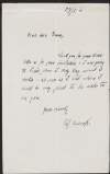 Letter from Tomáš Garrigue Masaryk to Alice Stopford Green regarding Masaryk taking a three week trip to Paris,