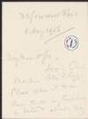Letter from Roger Casement to Gertrude Bannister enclosing a letter from "Charles Mortins" to Elizabeth, informing her he has started his enquiries in Ireland and that he has not seen "Squiggy" [Edward] that day,