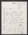 Letter from Adler Christensen to Roger Casement sending on items including Casement's glasses,