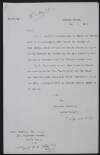 Letter from F. A. Campbell to Roger Casement requesting that he write a précis of evidence from 'La Sancion', 'La Felpa', and the depositions of W. E. Hardenburg ,