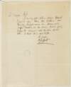 Letter from Arthur Griffith to Lily Williams regarding Sinéad De Valera,