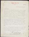 Typed letter from Jack Carney to Thomas Foran,
