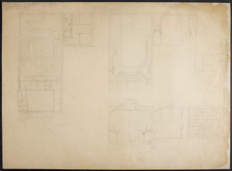Hibernian Theatre of Varieties Lower Abbey Street survey; scale 1/4" [inch] to a foot