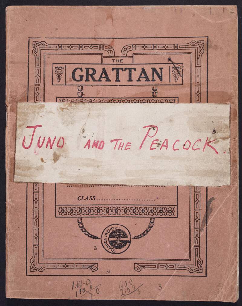 Manuscript draft of 'Juno and the Paycock',