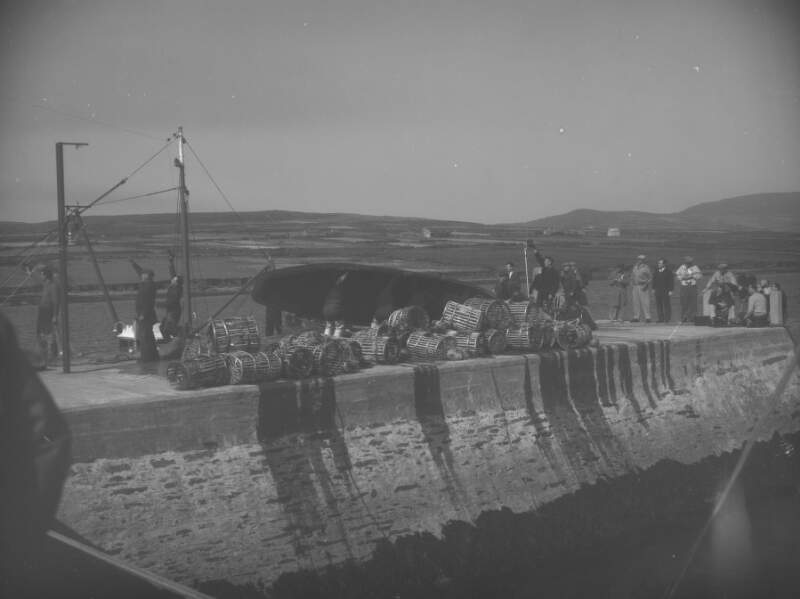[Ground shot of fishermen during the filming of 'The Spirit of St. Louis', Portnagee, Co. Kerry]
