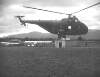 [Ground shot of a helicopter landing during the filming of 'The Spirit of St. Louis', Killarney, Co. Kerry]