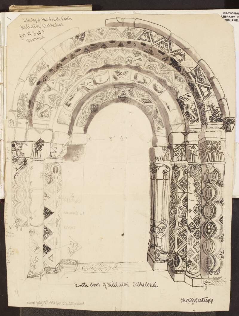 Study of the south portal, Killaloe Cathedral