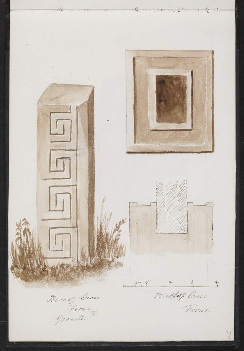 Base of cross, Ferns, granite ; Plinth of cross, Ferns